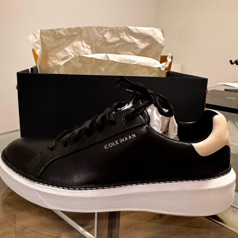 NEW - Cole Haan Black Leather Sneaker - size 8